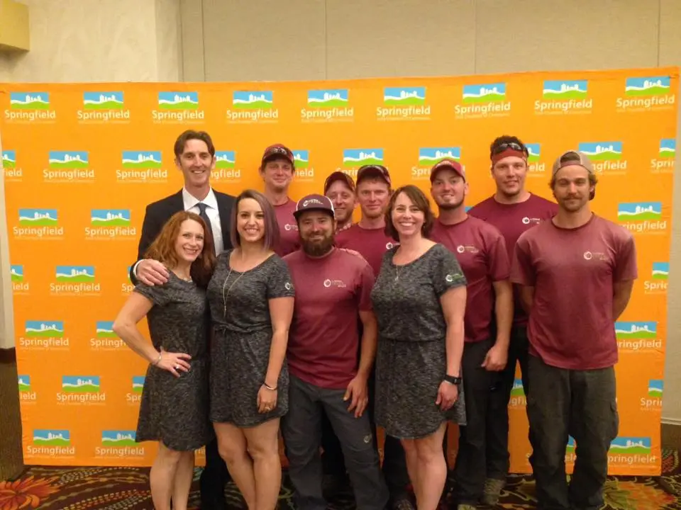 The All About Trees crew at the 2016 Small Business of the Year Award luncheon. The All About Trees crew at the 2016 Small Business of the Year Award luncheon.